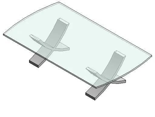 Glass Top Modern Chrome Table