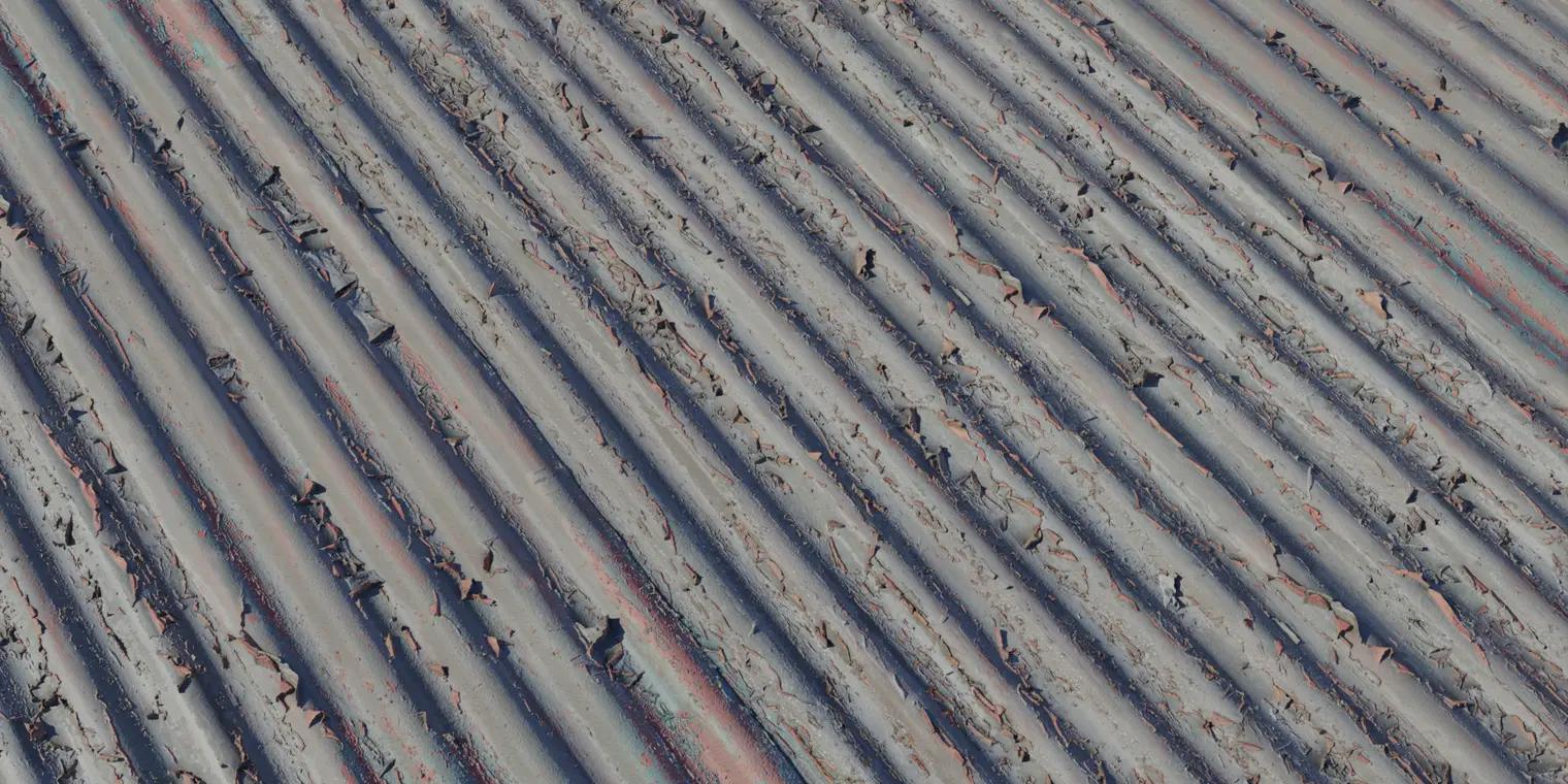 Worn Corrugated Iron