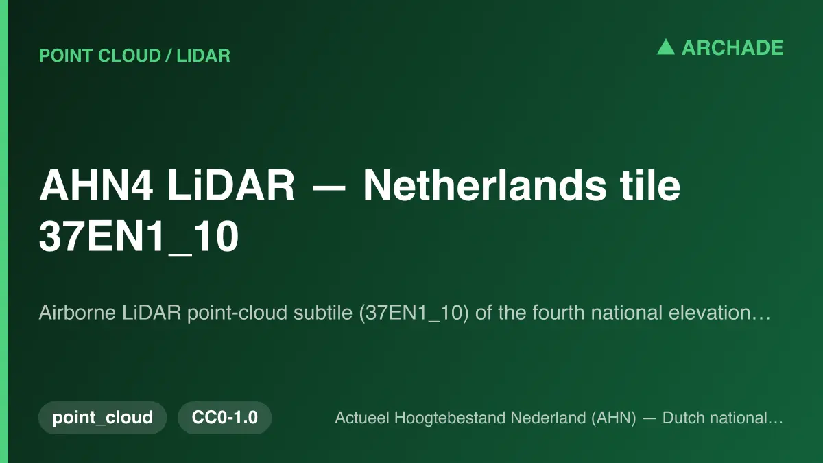 AHN4 LiDAR — Netherlands tile 37EN1_10