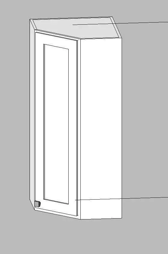 Farmhouse Style- Upper Corner Cabinet
