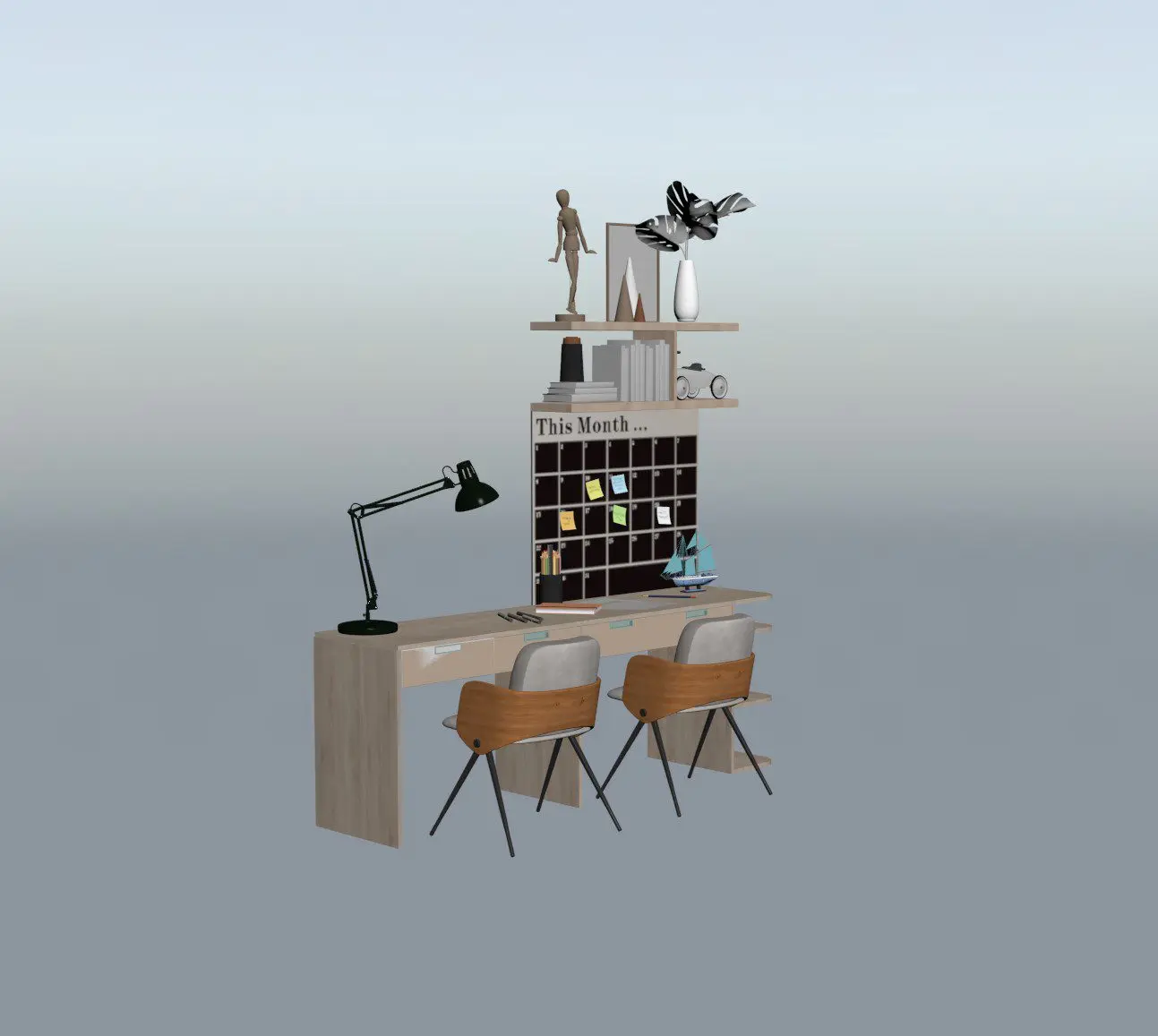 Desk — preview 1, by An Ngoc (3dzip)