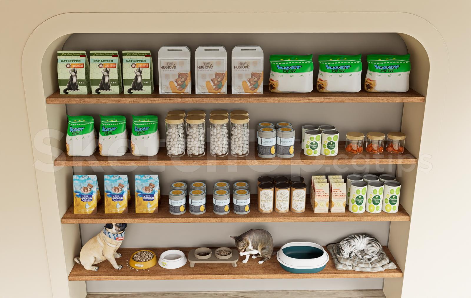 Pet Supplies Display Rack