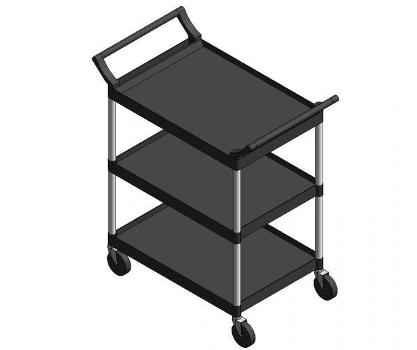 11 Cart Utility Polymer 3-Shelf