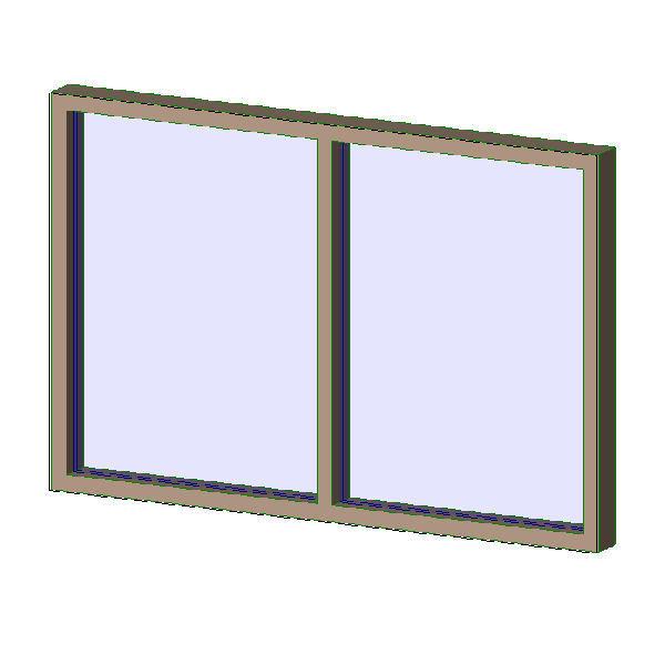 Aluminum Exterior Window - 1 wide x 2 high