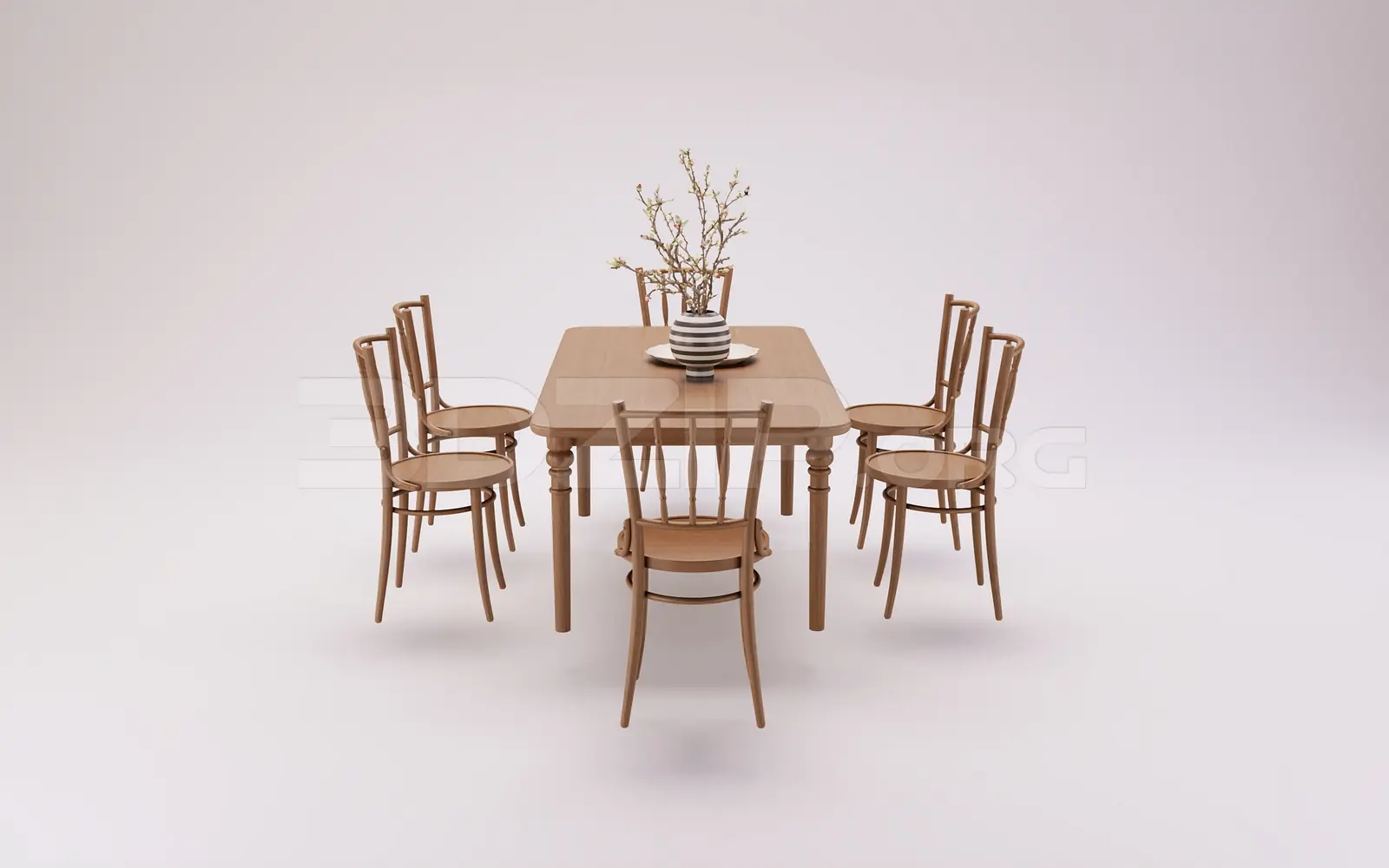 Dining Table And Chair — preview 1 (3dzip)