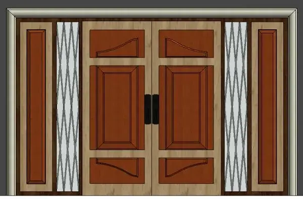 Door double Wood Pannel_Classic