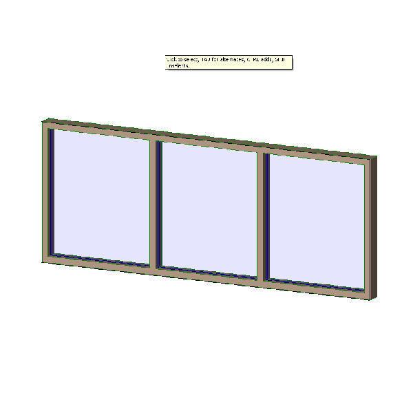 Aluminum Exterior Window - 3 Wide