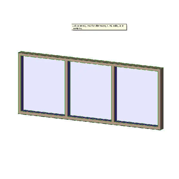 Aluminum Exterior Window - 3 Wide