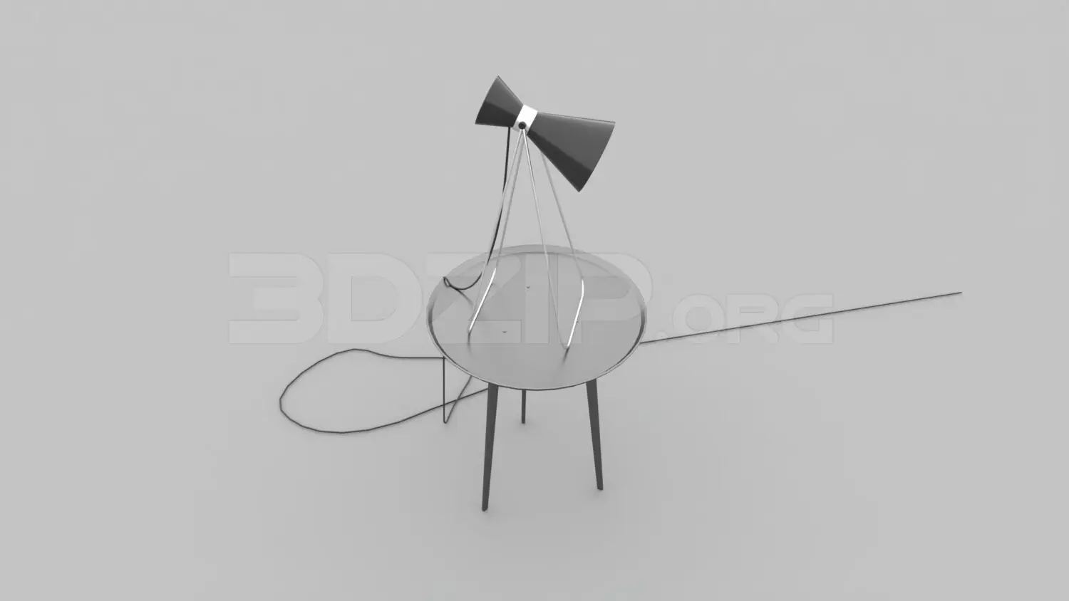 Table Lamp — preview 1, by Long (3dzip, CC0)