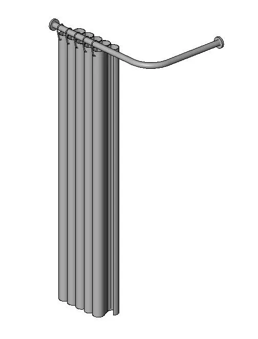 Shower Curtain and Rod L Shape