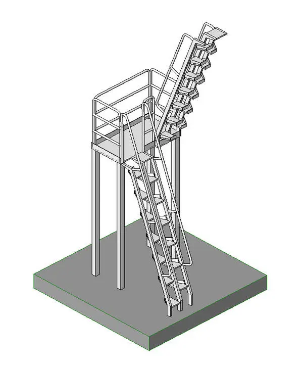 Alternating Tread Industrial Stair