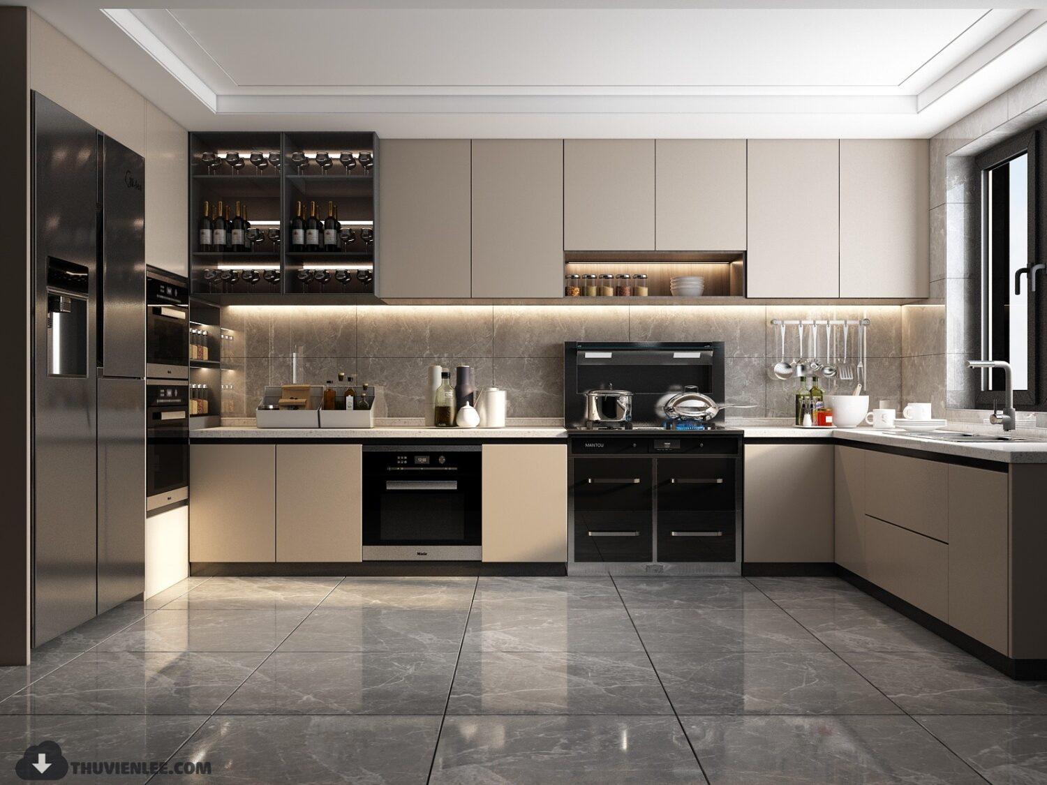 Kitchen — preview 1, by Huy Hieu Lee (3dzip)