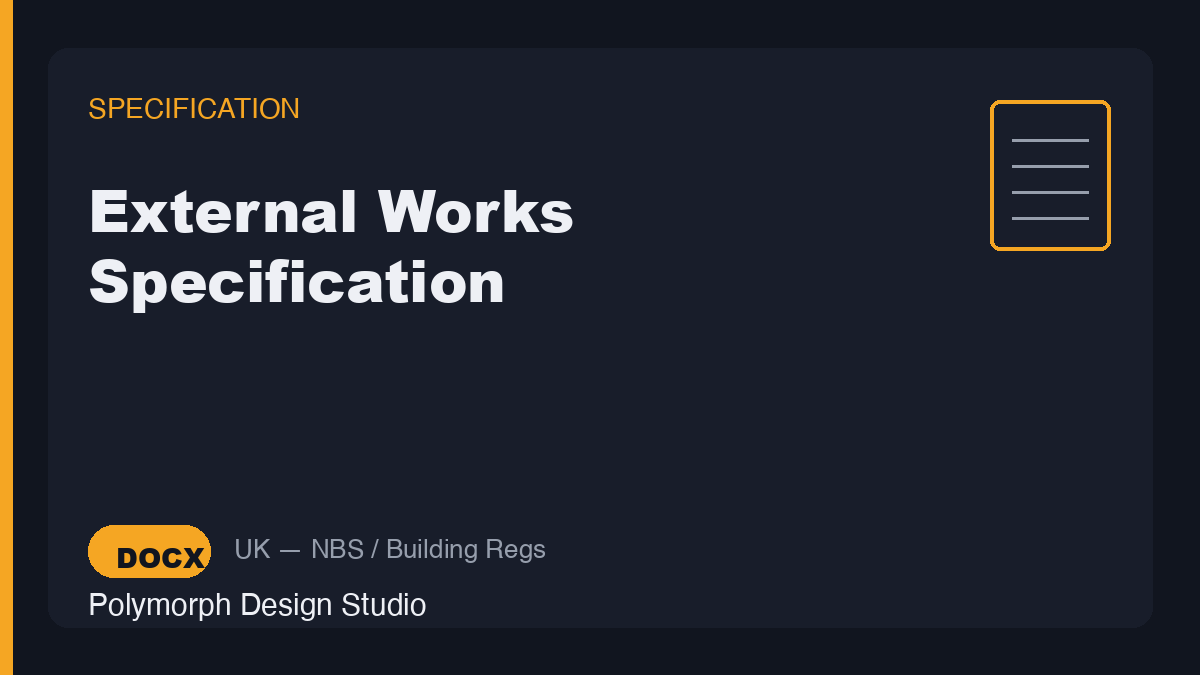 External Works Specification