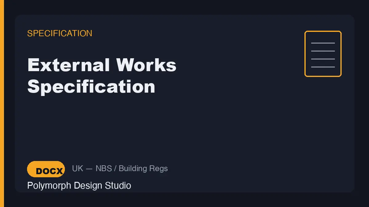 External Works Specification