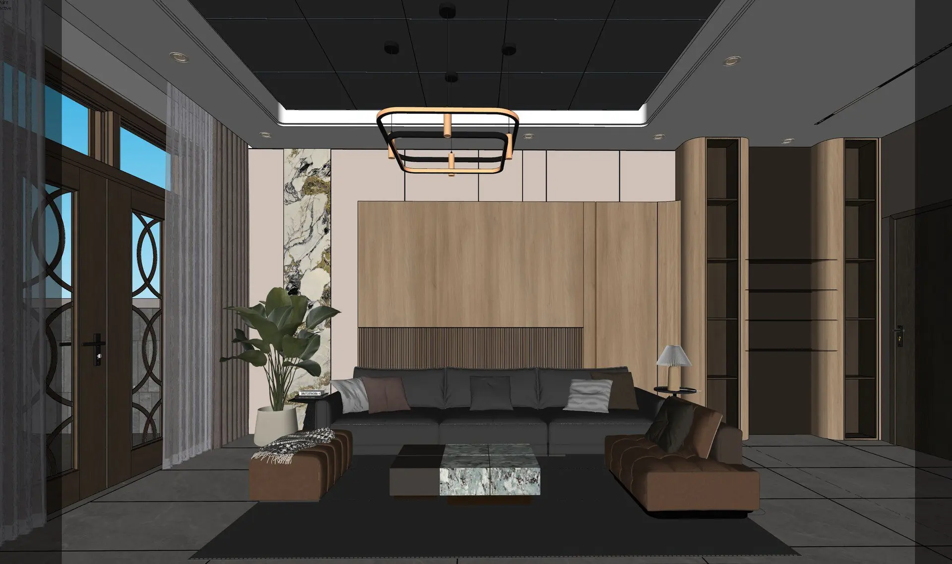 Living Room – Kitchen Interior