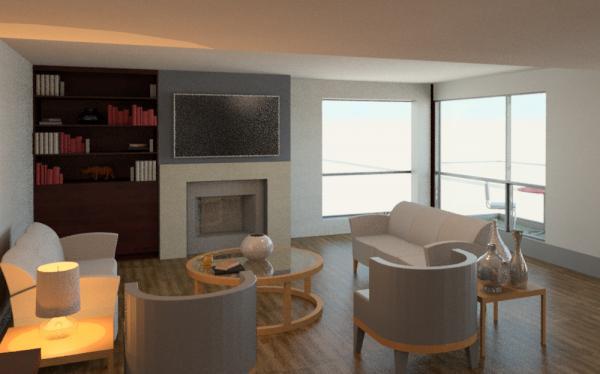 Round Wood Frame and Glass Coffee Table