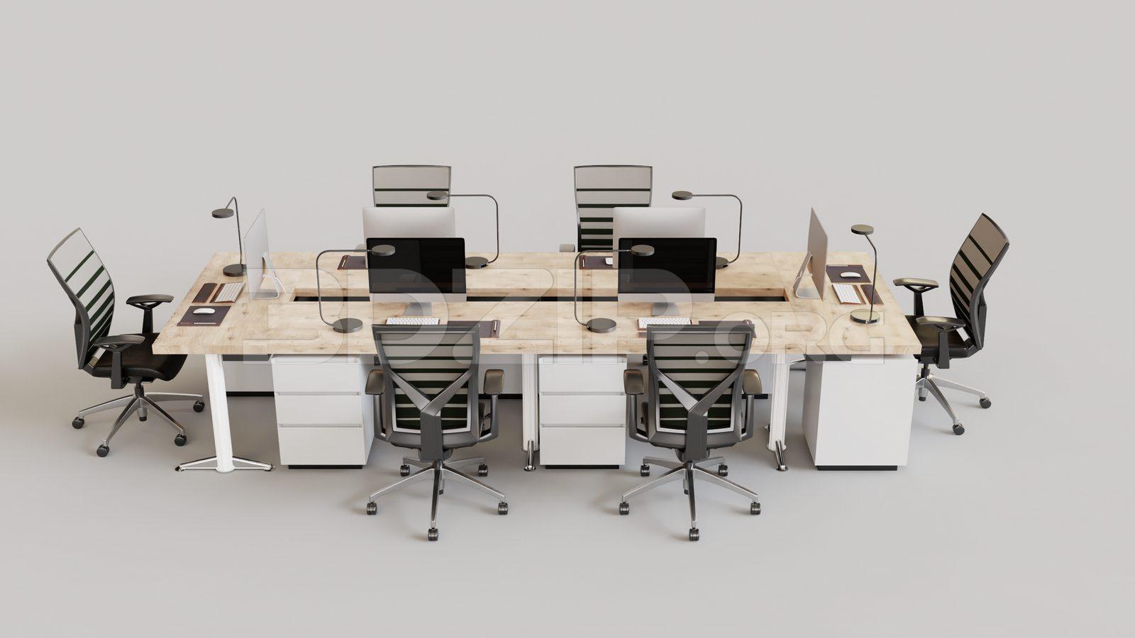 Office desk and chairs