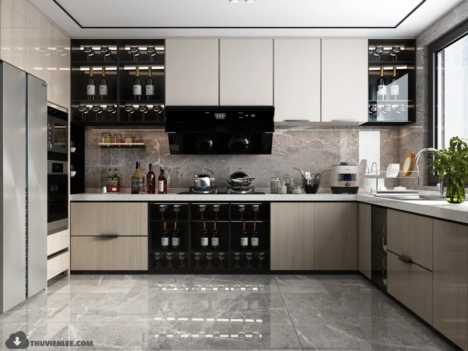 Kitchen — preview 1, by Huy Hieu Lee (3dzip)