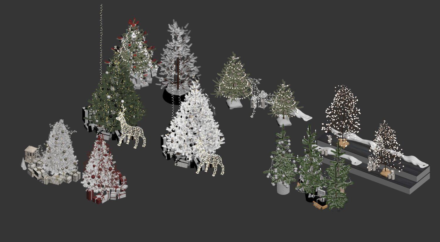 Christmas Trees — preview 1, by Thanh Duong (3dzip)