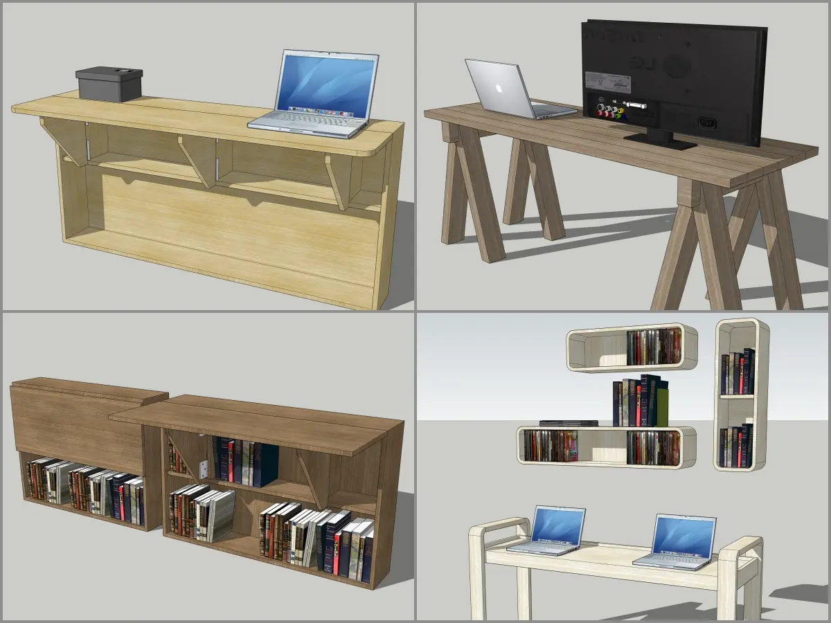 Combo study modern Desk