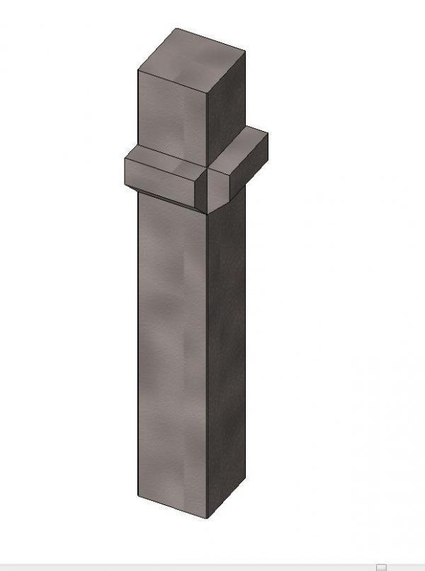 Corner Precast Column with Corbel on Two Sides