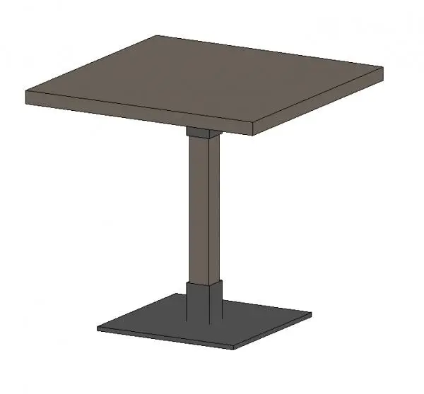 Rustic Industrial Dining Table — preview 1, by spammy1215 (RevitCity, CC0)