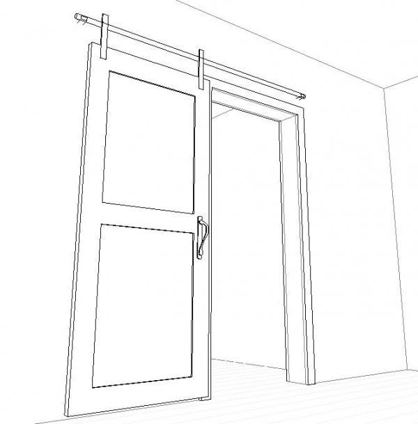 Interior barn door