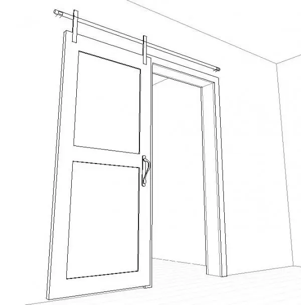 Interior barn door