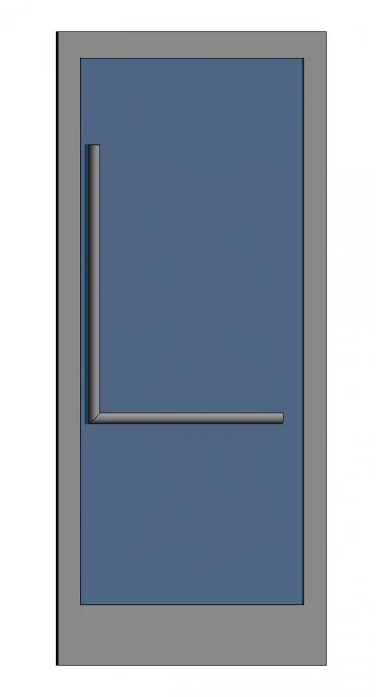 Storefront hosted single door w pull