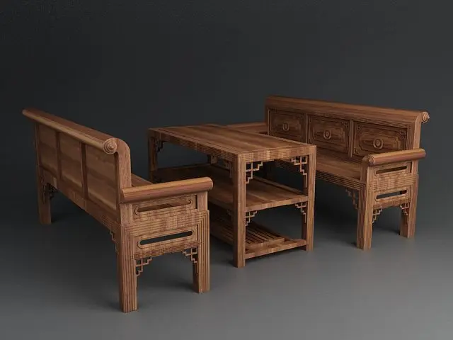 Bộ bàn ghế trường kỷ đẹp Share — preview 1, by Huyhieukts (3dzip, CC0)
