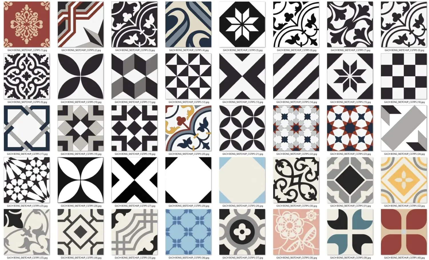 Gạch Bông Textures 2K