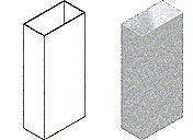 Rectangle Duct Vertical Piece