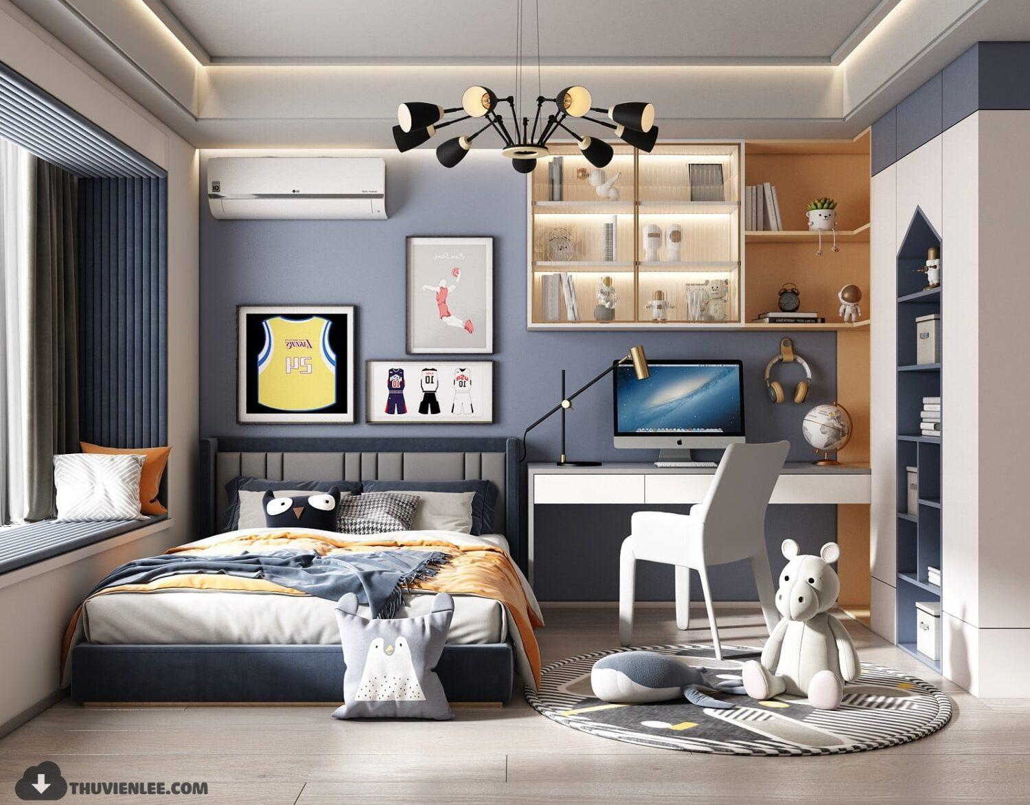 Children Room Interior — preview 1, by Huy Hieu Lee (3dzip)
