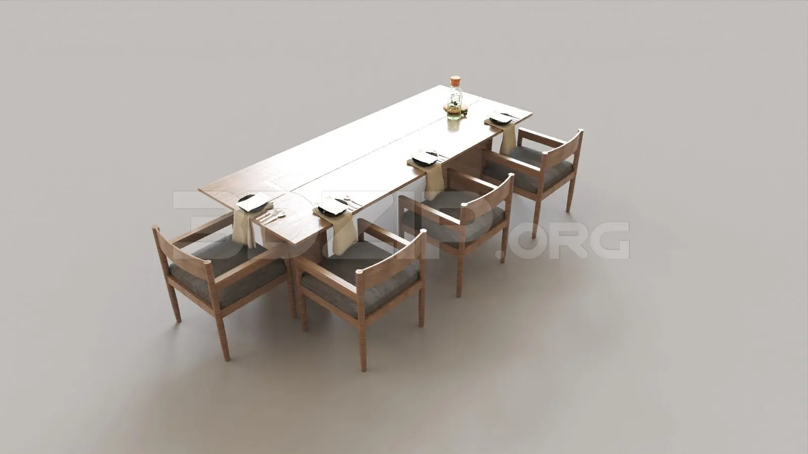 Dining Table And Chair — preview 1 (3dzip)