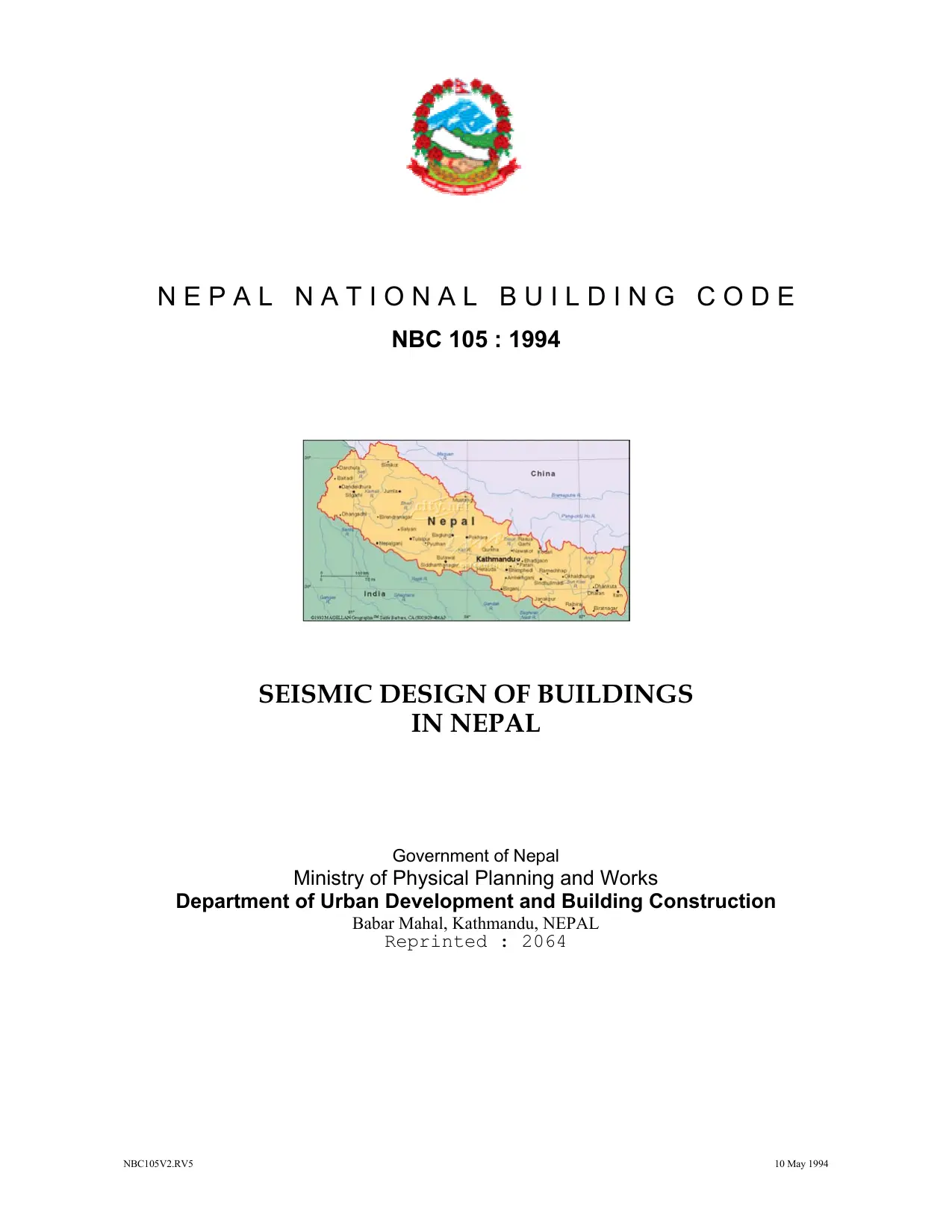 NBC 105: Seismic Design of Buildings