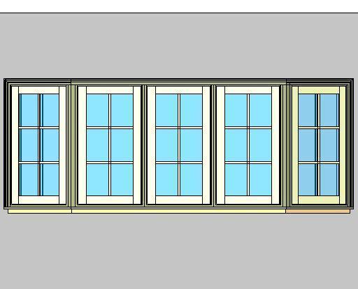 Kolbe Ultra Series Casement 5-Wide N Series 30 Degree Bay Units