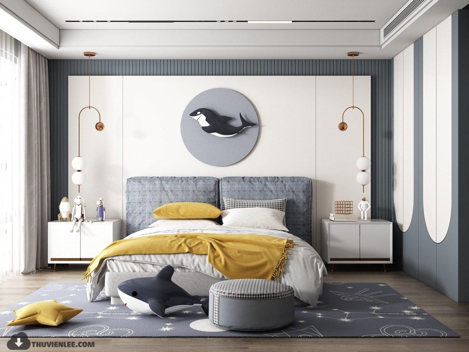 Children Room Interior — preview 1, by Huy Hieu Lee (3dzip)