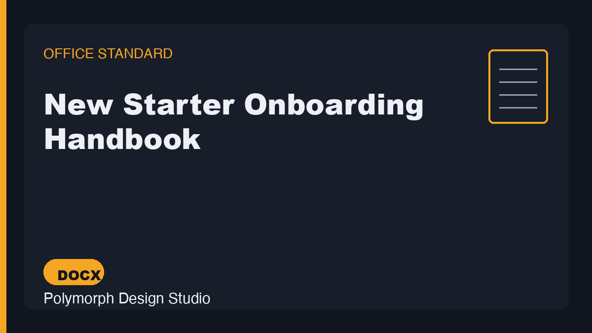 New Starter Onboarding Handbook