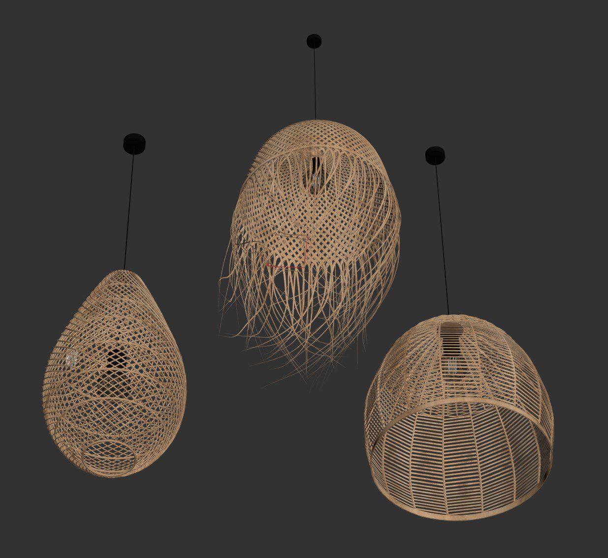 Rattan Jellyfish Pendant Lamp