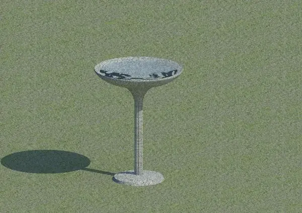 Standing Outdoor Birdbath