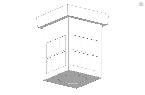 CM1574-ceiling fixture — preview 1, by Admin (RevitCity, CC0)