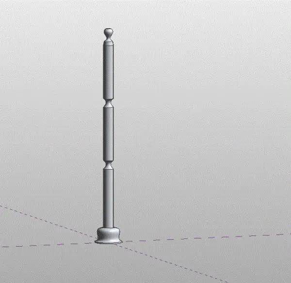 Railing Pole 800mm hight — preview 1, by smandhanya (RevitCity, CC0)