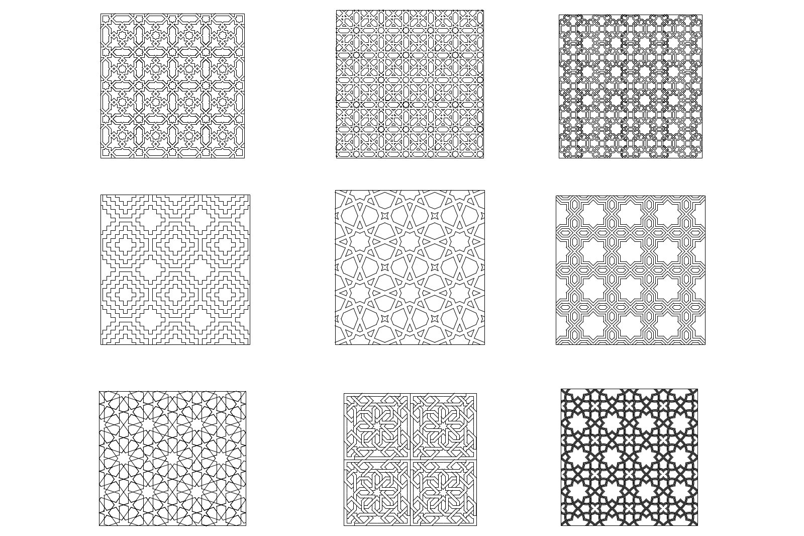 Islamic decorative patterns