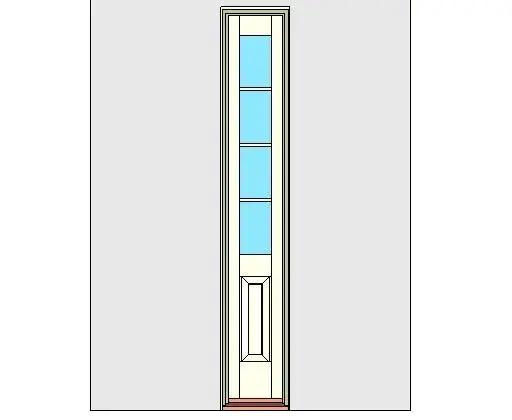 Kolbe Ultra Series Inswing Entrance Sidelite Panel-Glass Oak Sill Units
