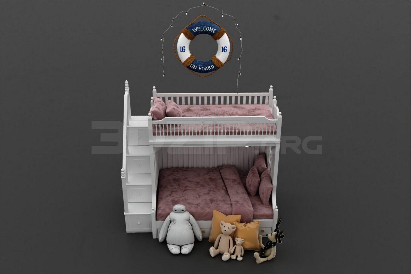 Child Bed — preview 1, by Se Arc (3dzip)