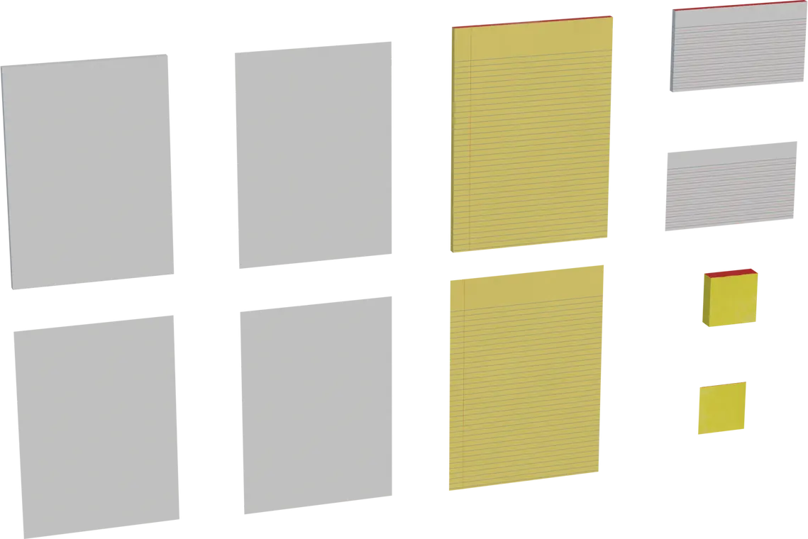 Office Notepads — preview 1, by Ulan Cabanilla (Poly Haven, CC0)
