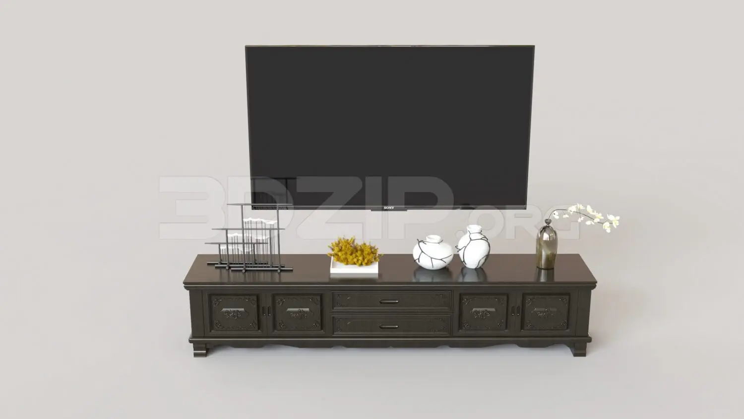 TV Cabinet — preview 1 (3dzip, CC0)