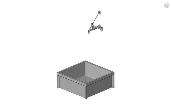 Molded Stone Mop Service Basin with Faucet