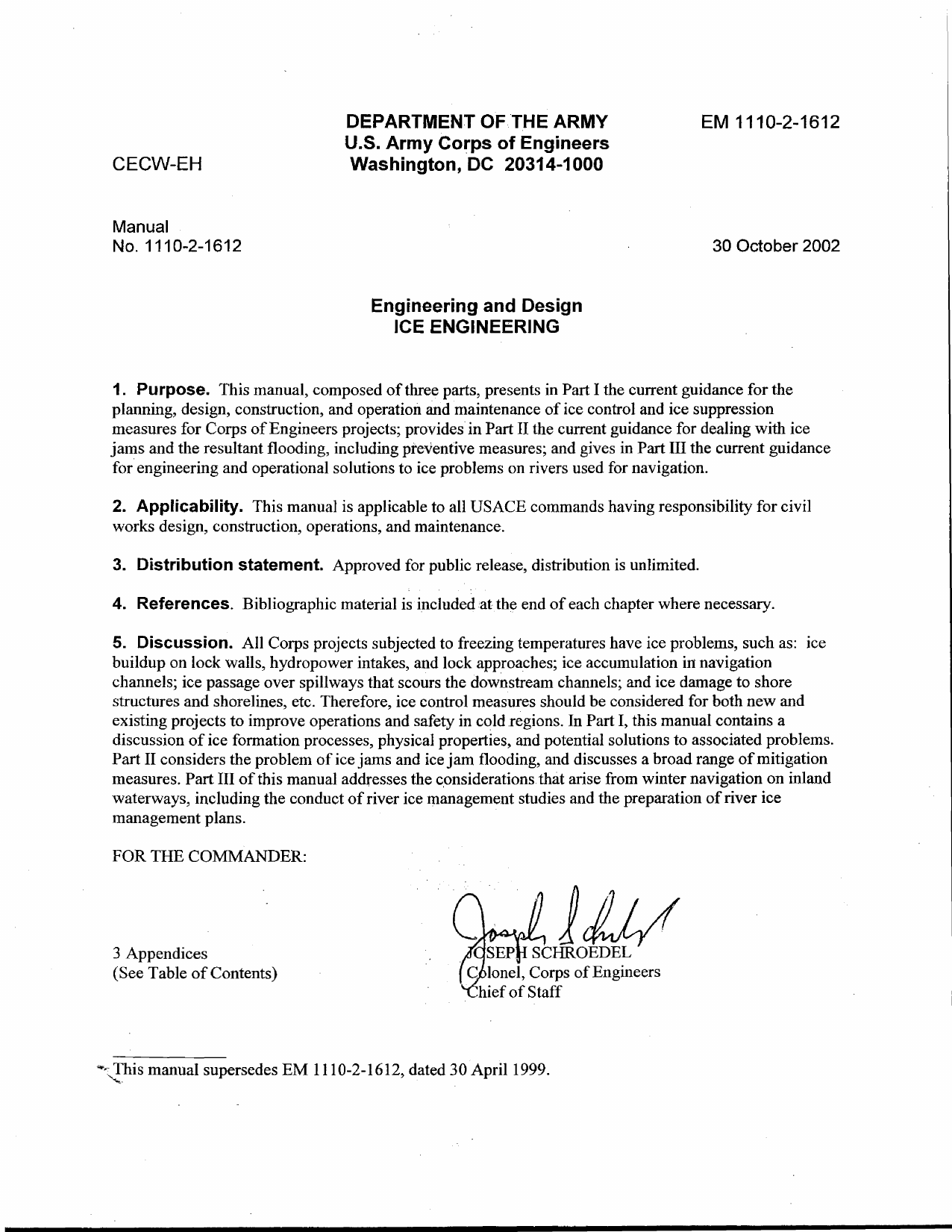 EM 1110-2-1612: Ice Engineering
