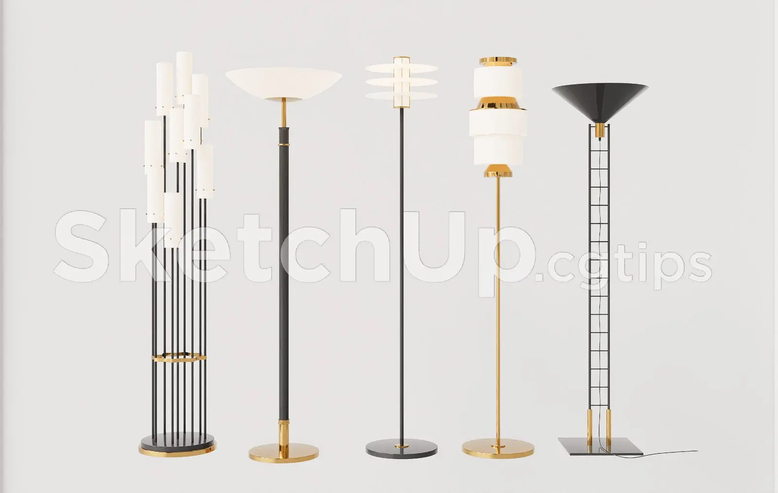 Floor Lamp Model for SketchUp – Interior Design Ready — preview 1 (cgtips)